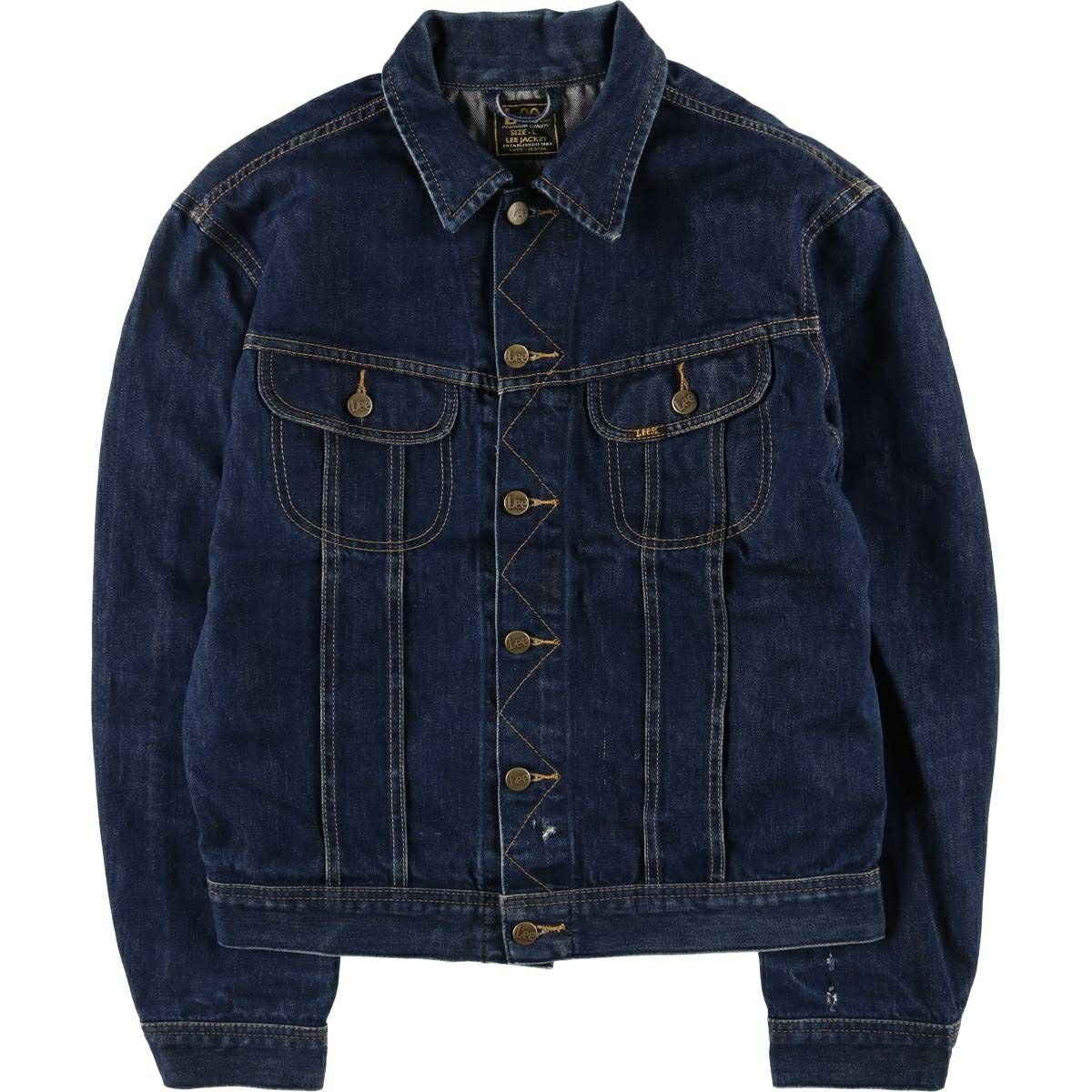 古着 80年代 リー Lee デニムジャケット Gジャン メンズL相当