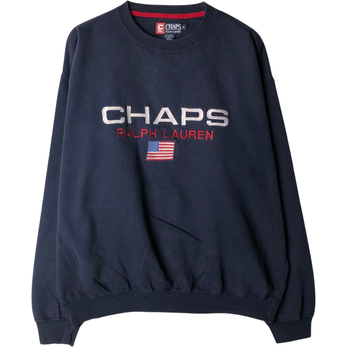 古着 ラルフローレン Ralph Lauren CHAPS チャップス 星条旗柄 ロゴ