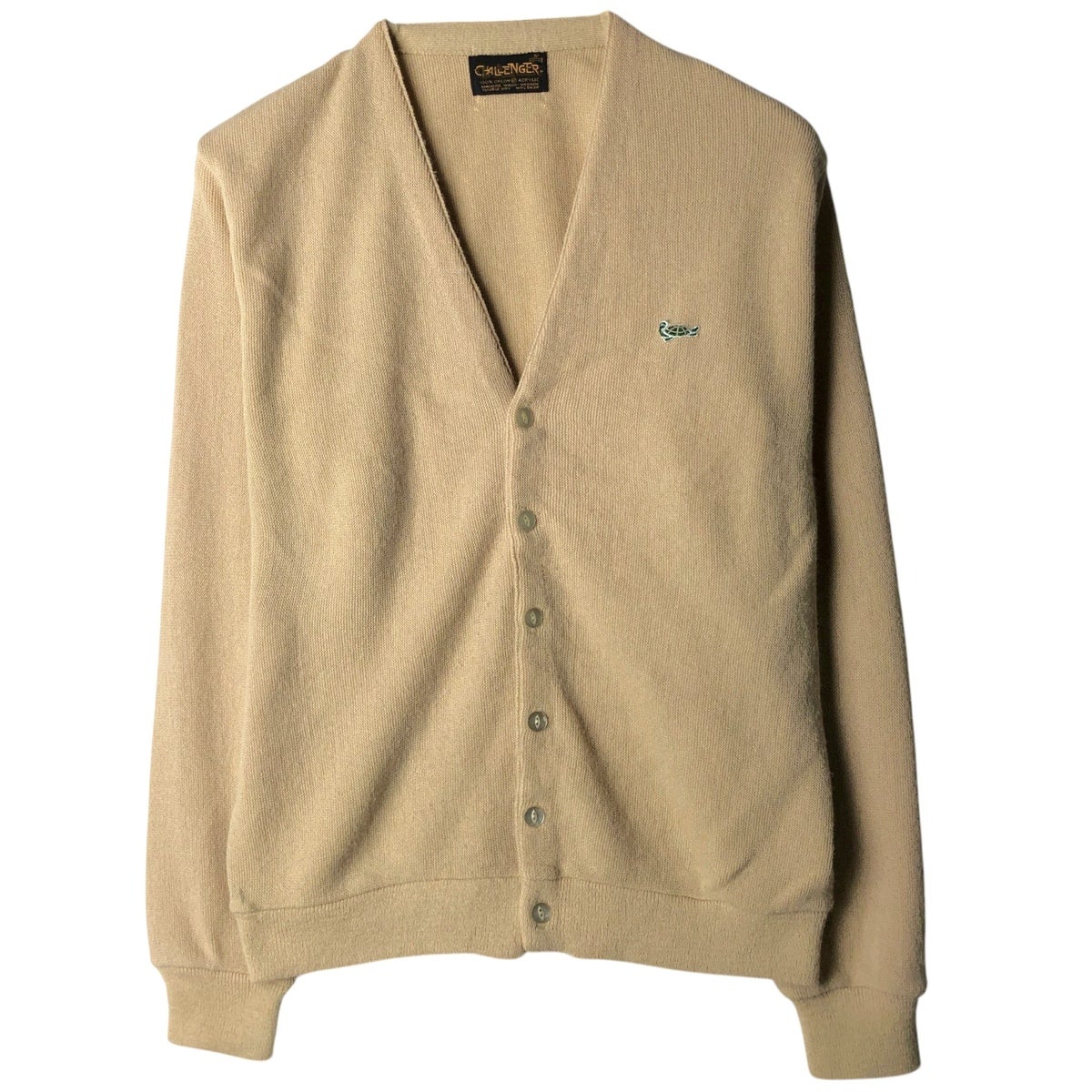 古着 70～80年代 SPORTS WEAR アクリルニットカーディガン メンズL相当