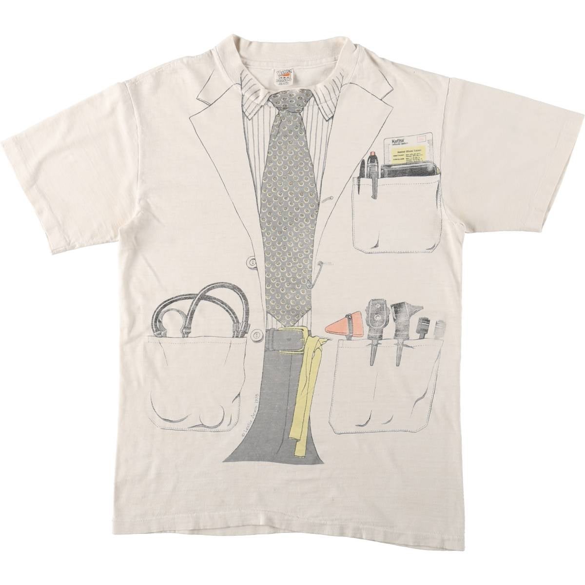 古着 70年代 ヘインズ Hanes 三角タグ BEEFY-T だまし絵Tシャツ USA製