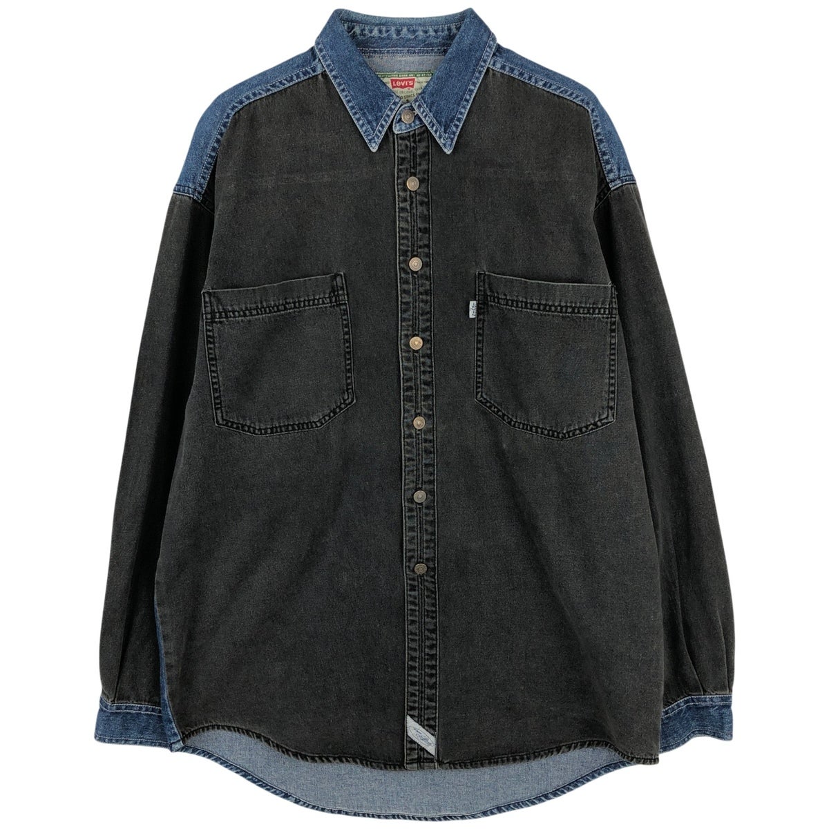 古着 90～00年代 リーバイス Levis ツートン 長袖 デニムシャツ メンズ