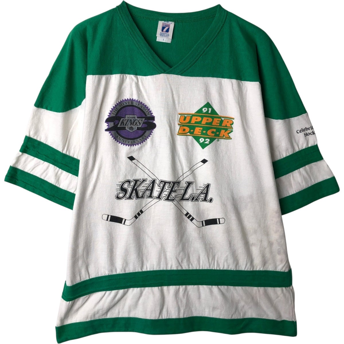 古着 90年代 LOGO7 NHL LOS ANGELES KINGS ロサンゼルスキングス V