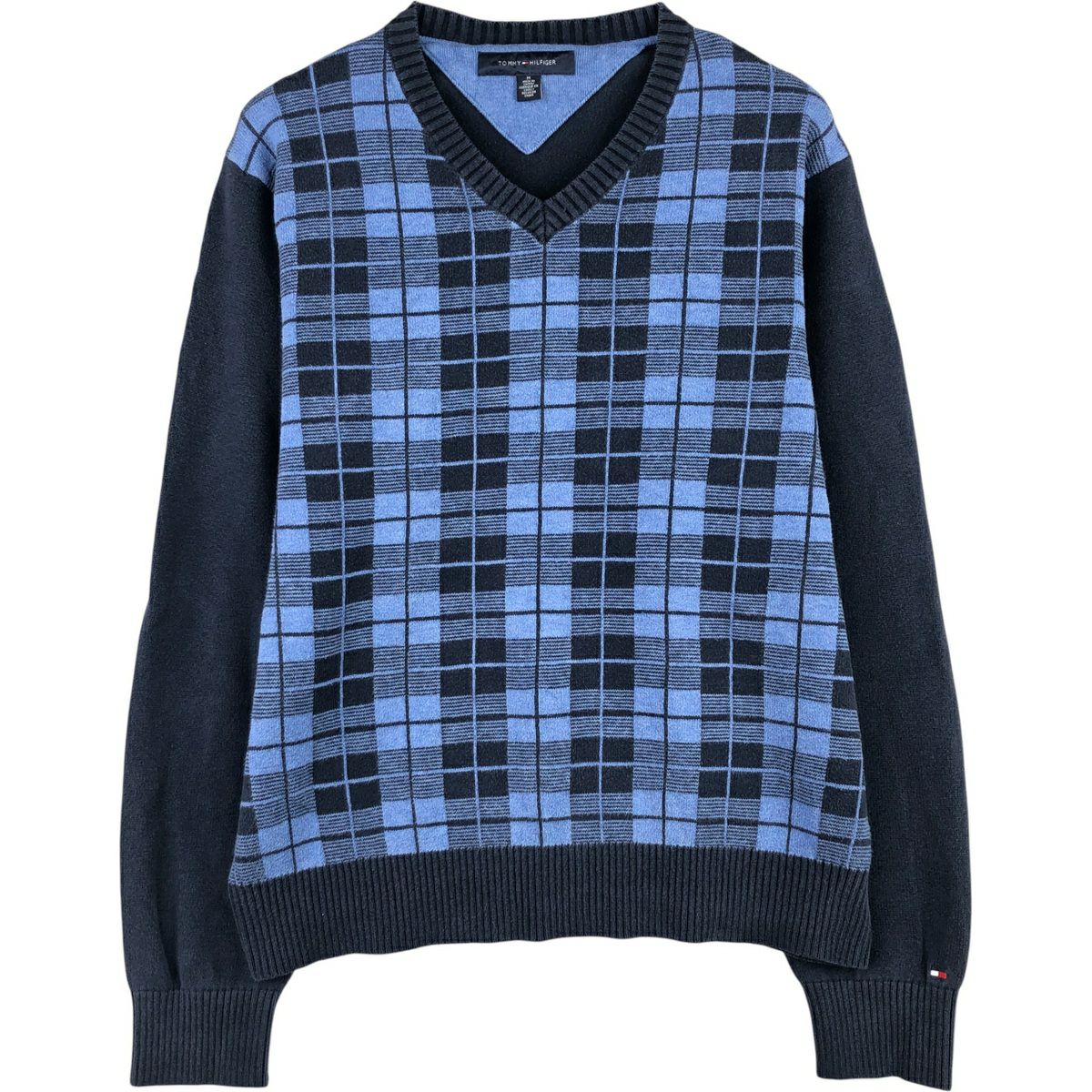 古着 トミーヒルフィガー   Fitted フリル 長袖 コットンチェックシャツ レディースM相当 /eaa588821 TOMMY HILFIGER - 古着 トミーヒルフィガー TOMMY HILFIGER Fitted