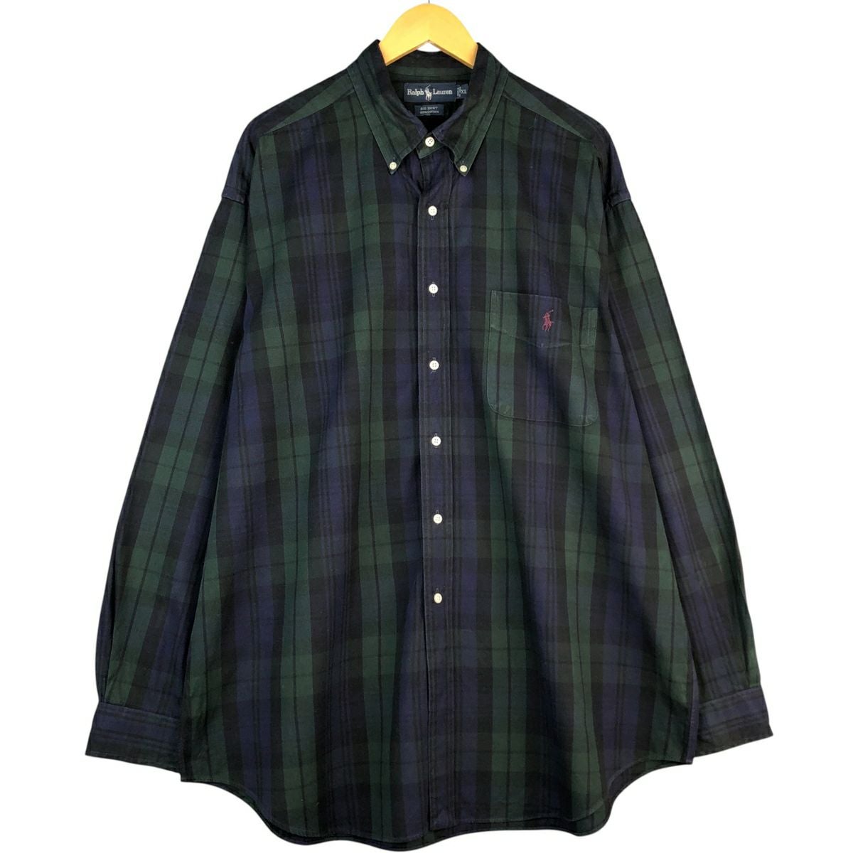 古着 ラルフローレン Ralph Lauren BIG SHIRT ブラックウォッチ