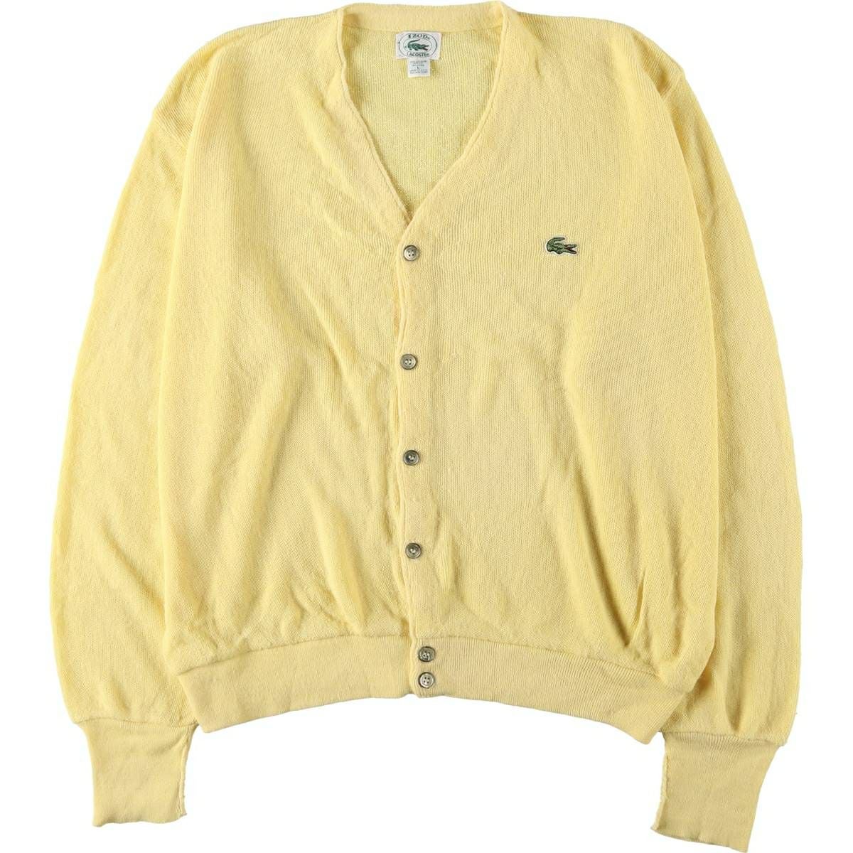 古着 80～90年代 ラコステ LACOSTE IZOD アクリルニットカーディガン