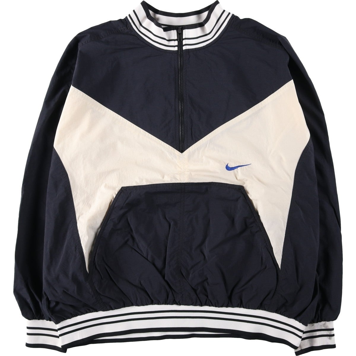 古着 90年代 ナイキ NIKE カレッジ Vネック ナイロンプルオーバー