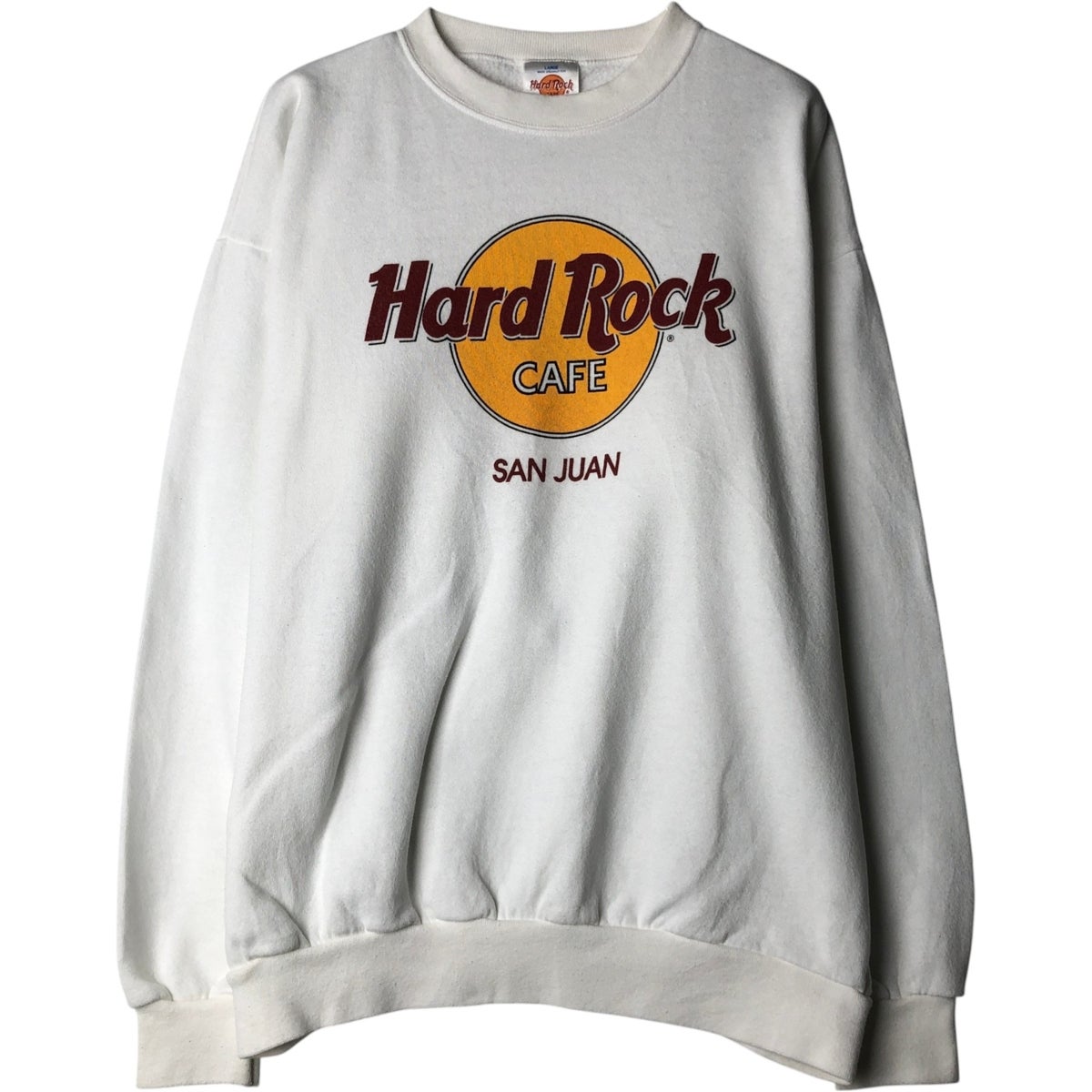 古着 HARD ROCK CAFE ハードロックカフェ アドバタイジング スウェット