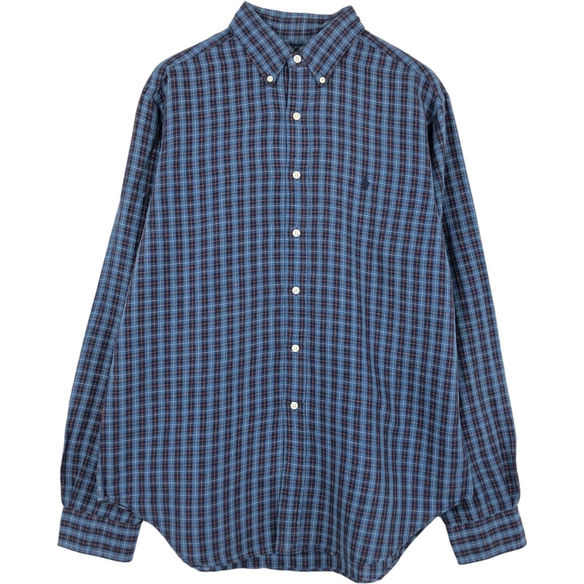 古着 ラルフローレン Ralph Lauren CUSTOM FIT チェック柄 マドラス