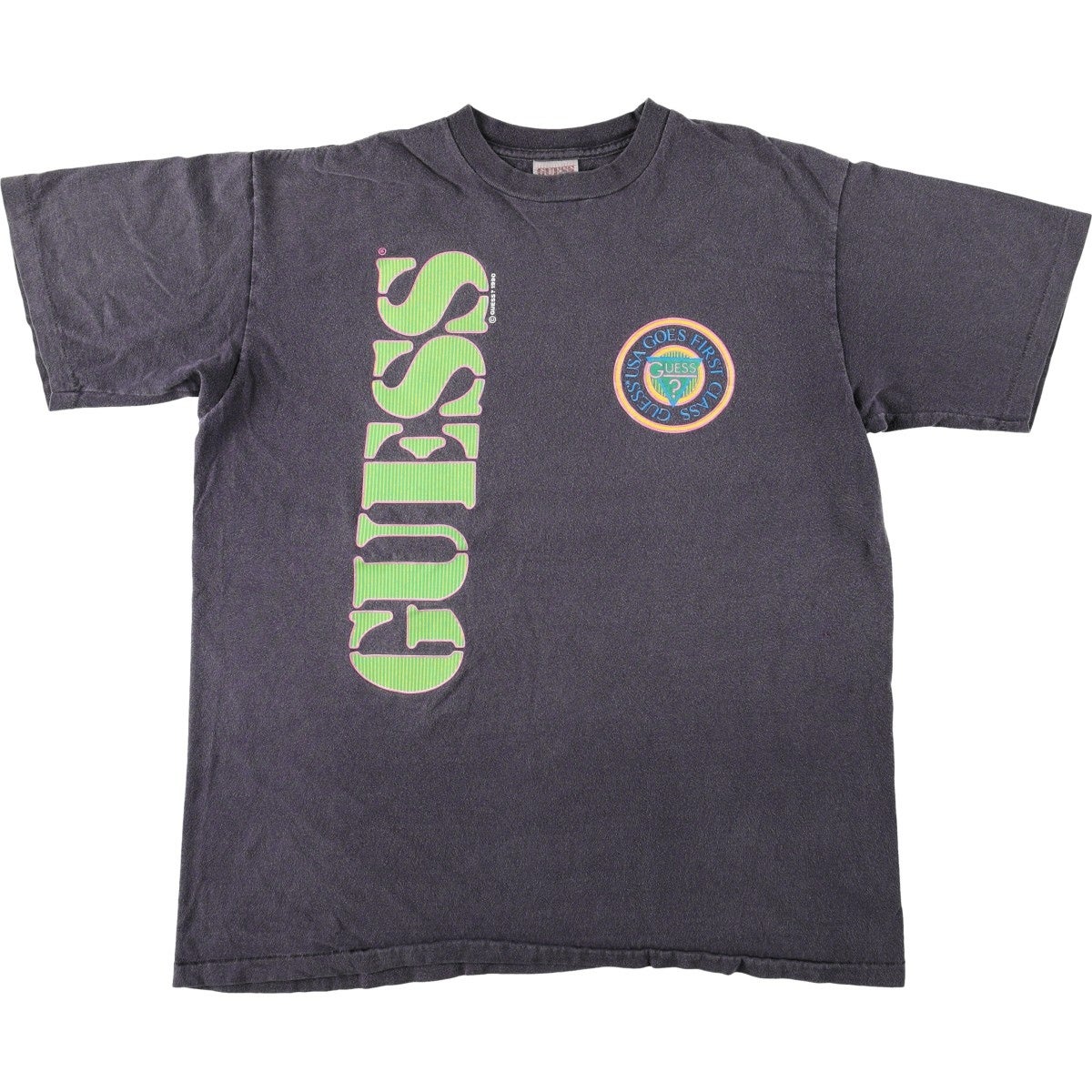 古着 90年代 ゲス Guess 半袖 プリントTシャツ USA製 メンズXL相当
