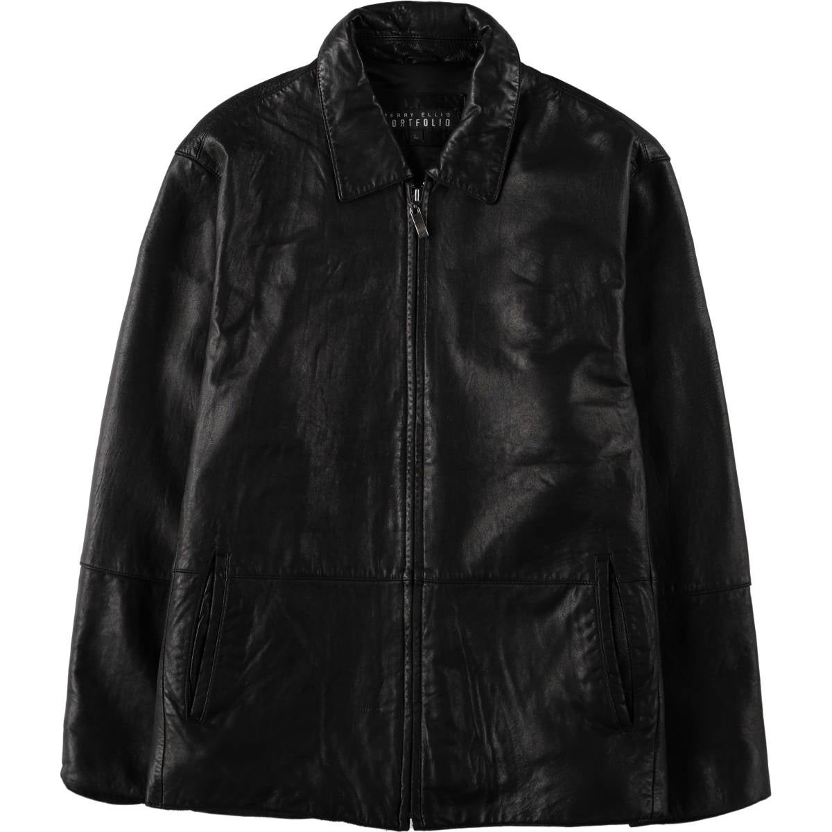 90s PERRY ELLIS PORTFOLIO レザージャケット 古着 90年代 ペリーエリス PERRY ELLIS PORTFOLIO レザージャケット