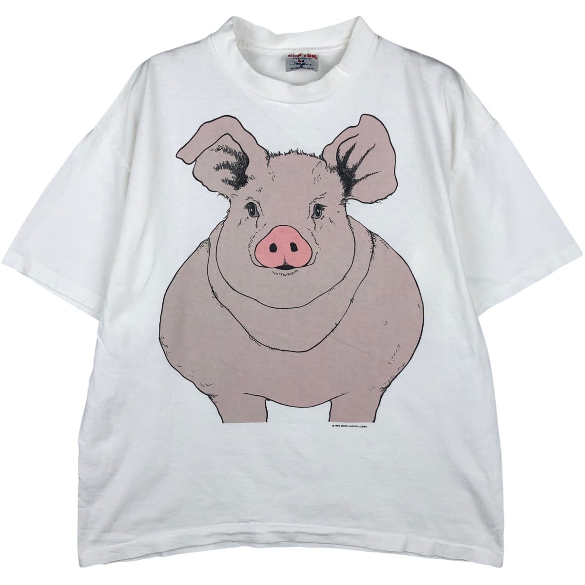 USA製 ヴィンテージ ブタ エロT アニマル 古着 古着 90年代 SOF TEE ブタ柄 アニマルTシャツ USA製 メンズXL相当