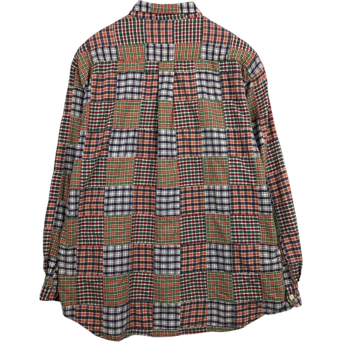 J.crew ジェイ クルー スウェット ダメージ加工 パッチワーク スウェット 古着 90年代 ジェイクルー J.Crew パッチワーク 長袖 ボタンダウン