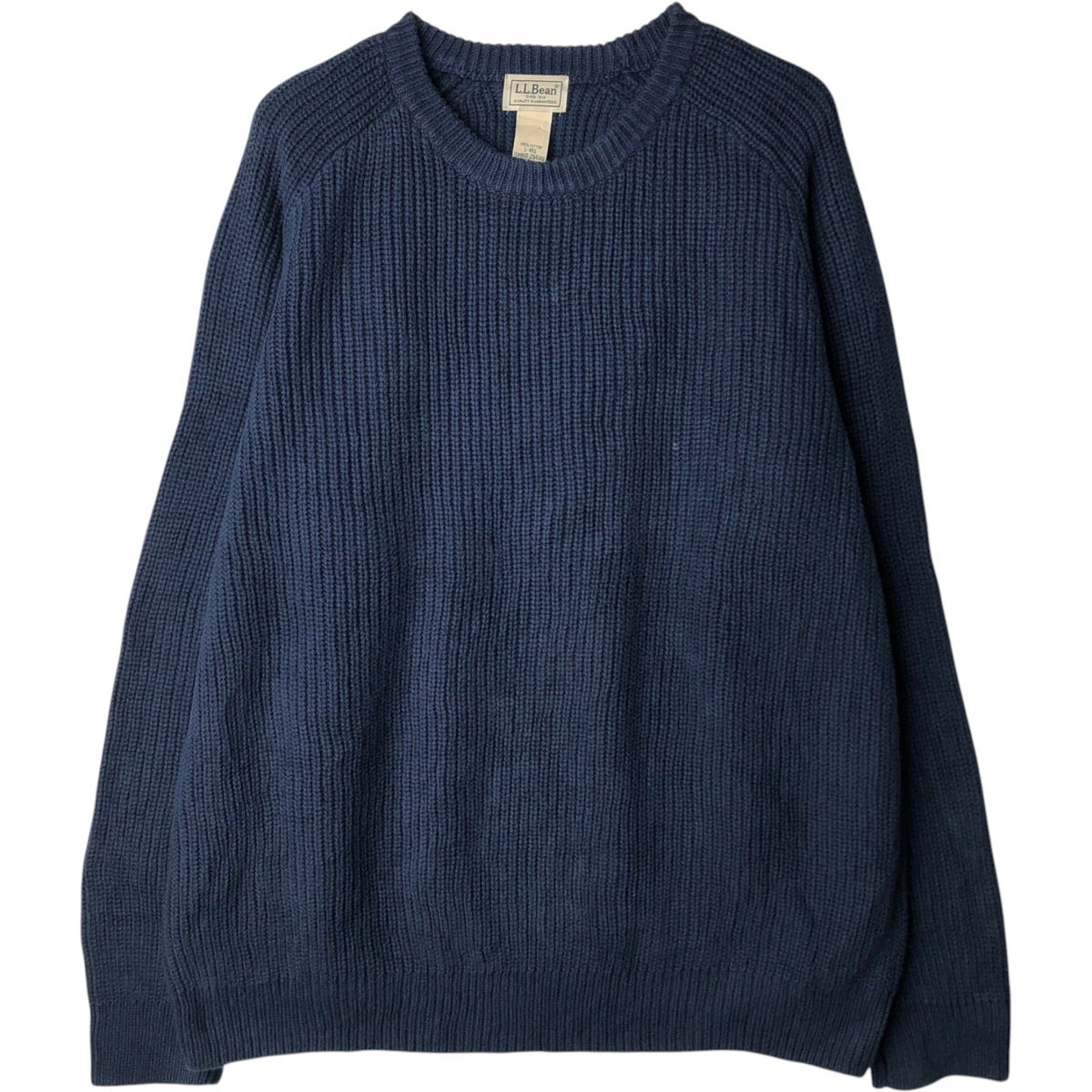 古着 90～00年代 エルエルビーン L.L.Bean Vネック コットンニット