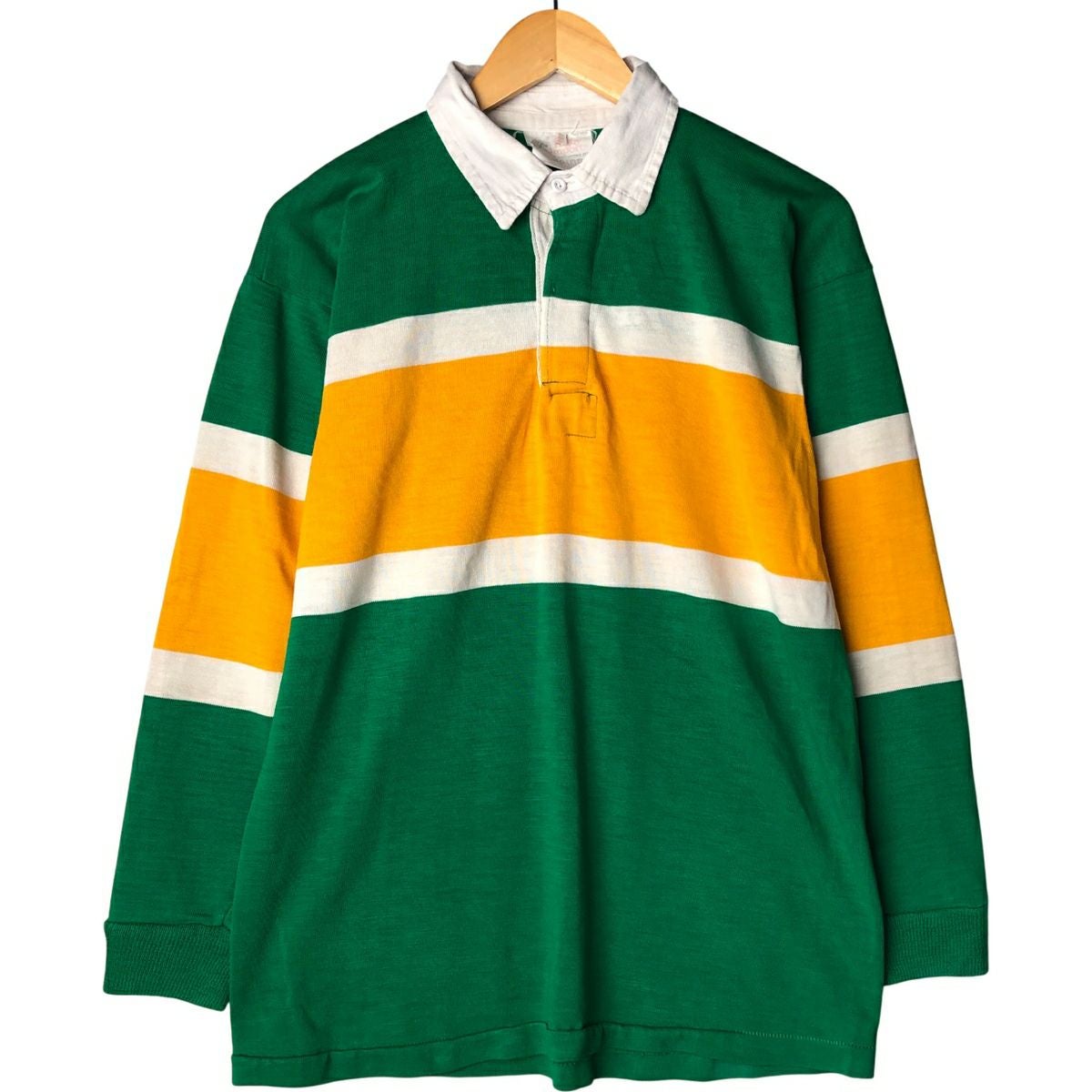 希少　カンタベリー製　Canterbury マルチカラー ラガーシャツ　XL相当 古着 90年代 カンタベリー CANTERBURY マルチボーダー 長袖 ラガー