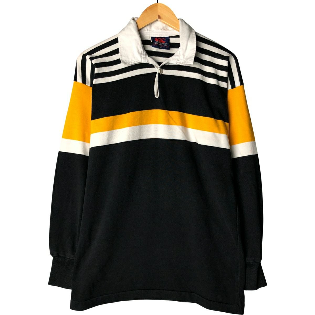 90s ラガーシャツ ニュージーランド製 マルチカラー 切り替え VINTAGE 90`s CANTERBURY カンタベリー ラガーシャツ ニュージーランド製 L | fovos