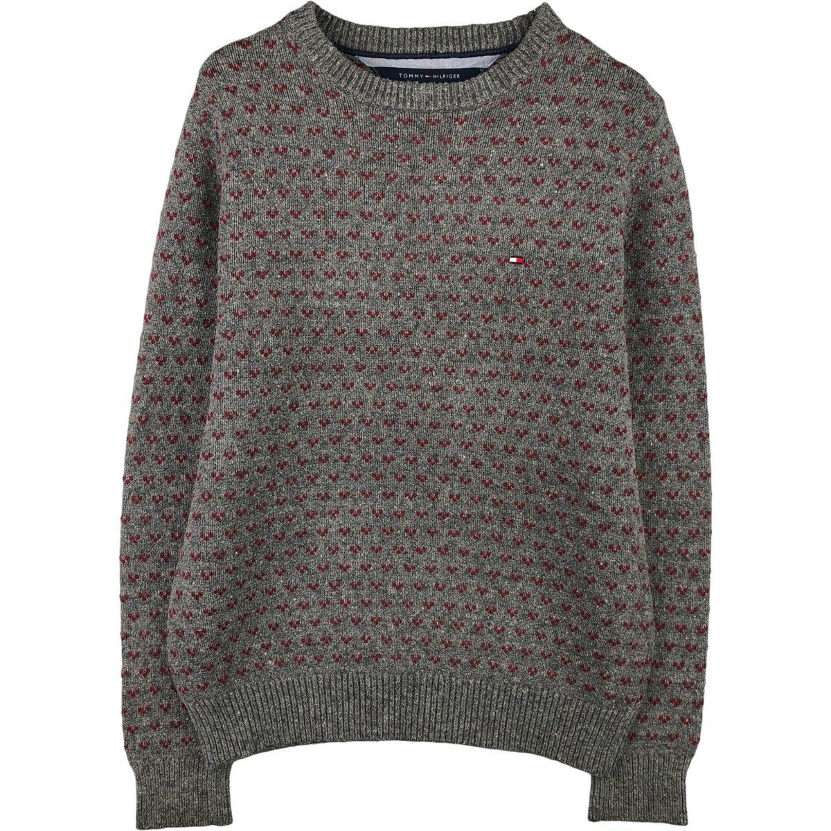 古着 トミーヒルフィガー TOMMY HILFIGER ボーダー柄 コットンニット