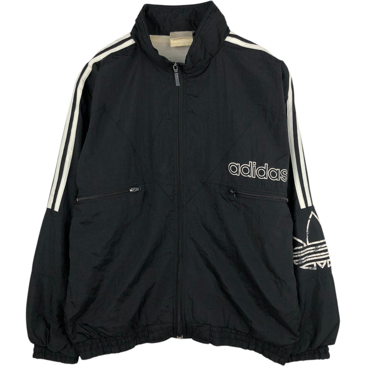 古着 90年代 アディダス adidas 総柄 リバーシブル ナイロンジャケット