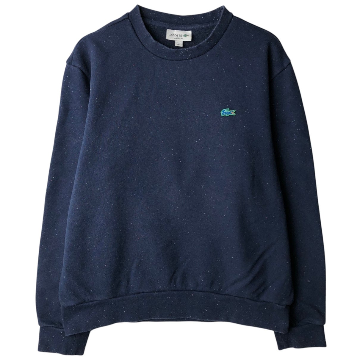 古着 ラコステ LACOSTE モックネック ワンポイントロゴスウェット