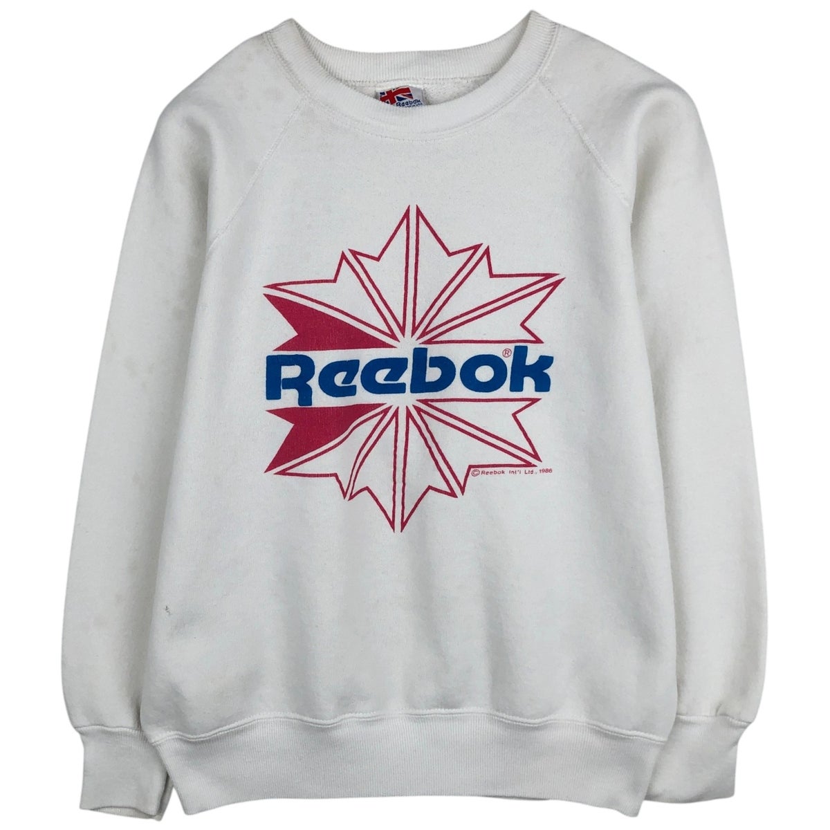 古着 80年代 リーボック Reebokオールオーバープリント ロゴスウェット