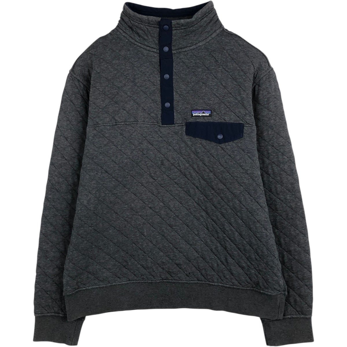 古着 パタゴニア Patagonia ORGANIC COTTON オーガニックコットン キルトスナップT 25371FA17 ハーフスナップ スウェットシャツ トレーナー メンズL相当/eaa630533 古着 パタゴニア patagonia ORGANIC COTTON オーガニックコットン