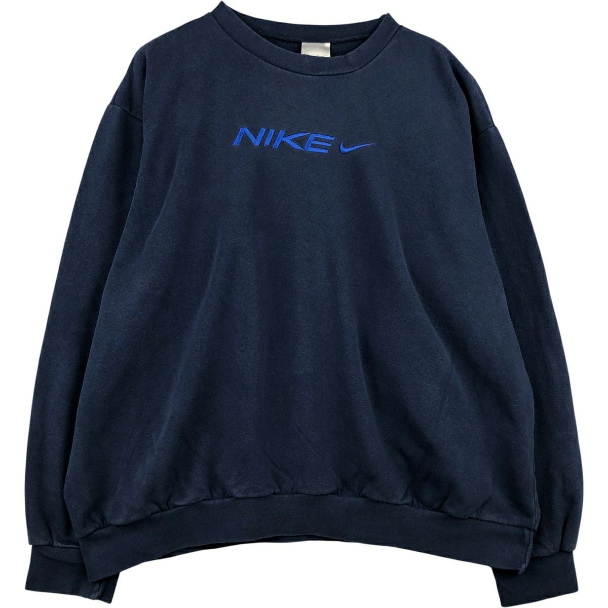 古着 80年代 ナイキ NIKE 紺タグ ハーフボタン スウェットシャツ