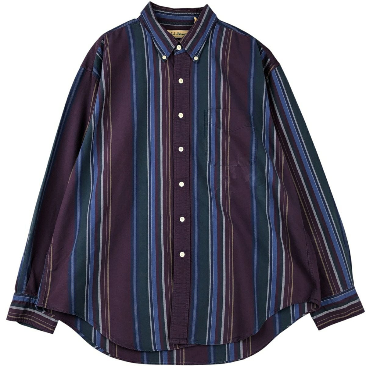古着 80～90年代 エルエルビーン L.L.Bean マルチストライプ 長袖