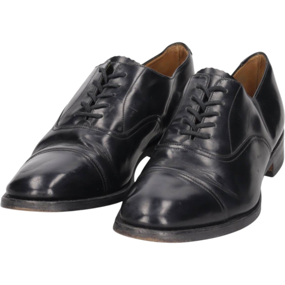 極美品 グレンソン フットマスター ストレートチップ 7F 25.5 黒 英国製 古着 グレンソン GRENSON footmaster ストレートチップシューズ 英国製