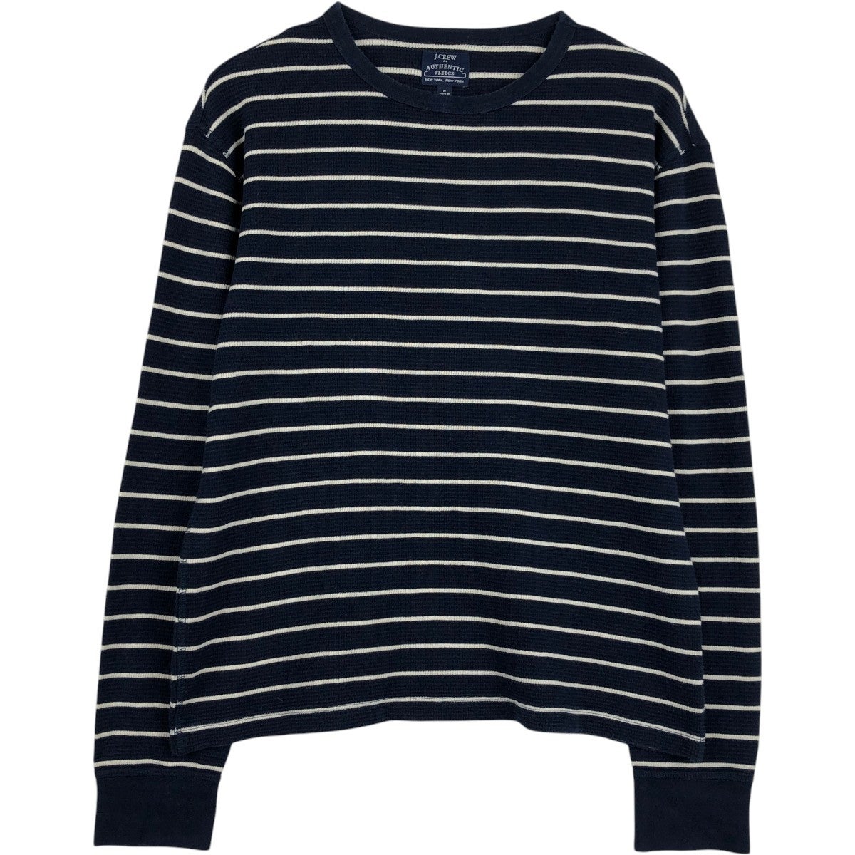 古着 ジェイクルー J.Crew ボーダー柄 サーマルロンT ワッフル メンズM
