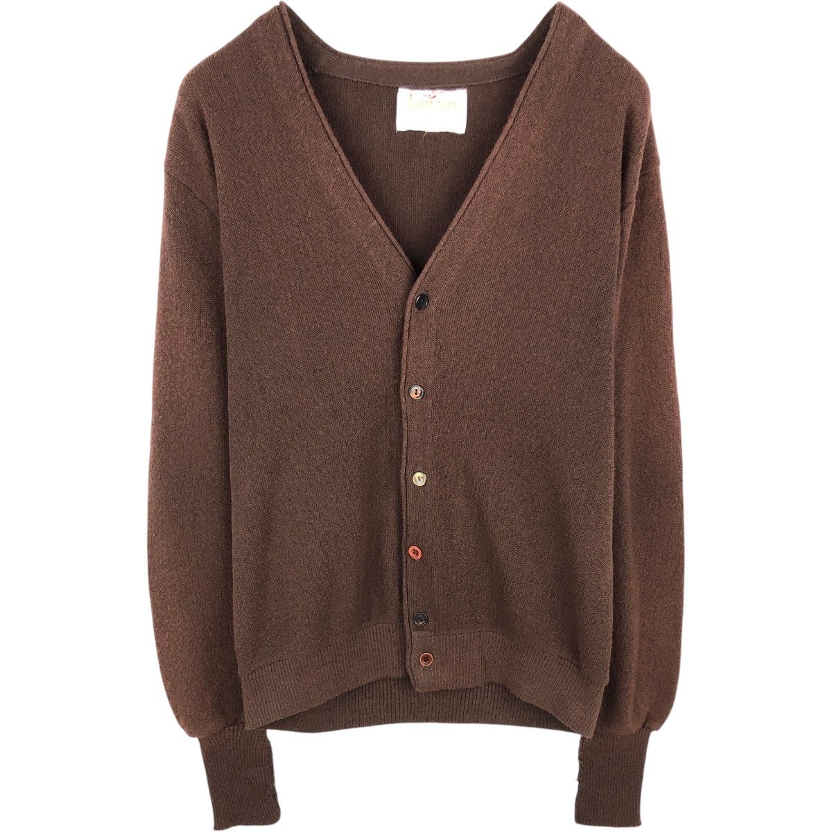 古着 70年代 ジャンセン Jantzen ニットカーディガン USA製 メンズL