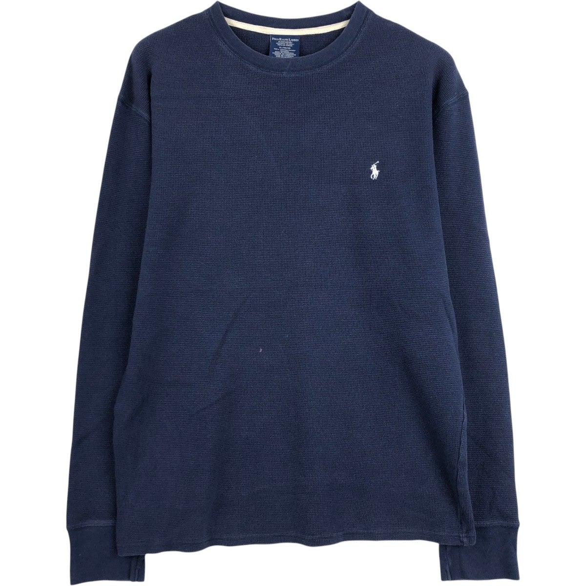 90s Polo by Ralph Lauren サーマル　ロンT 紺　短丈 古着 90年代 ラルフローレン Ralph Lauren POLO RALPH LAUREN UNDER