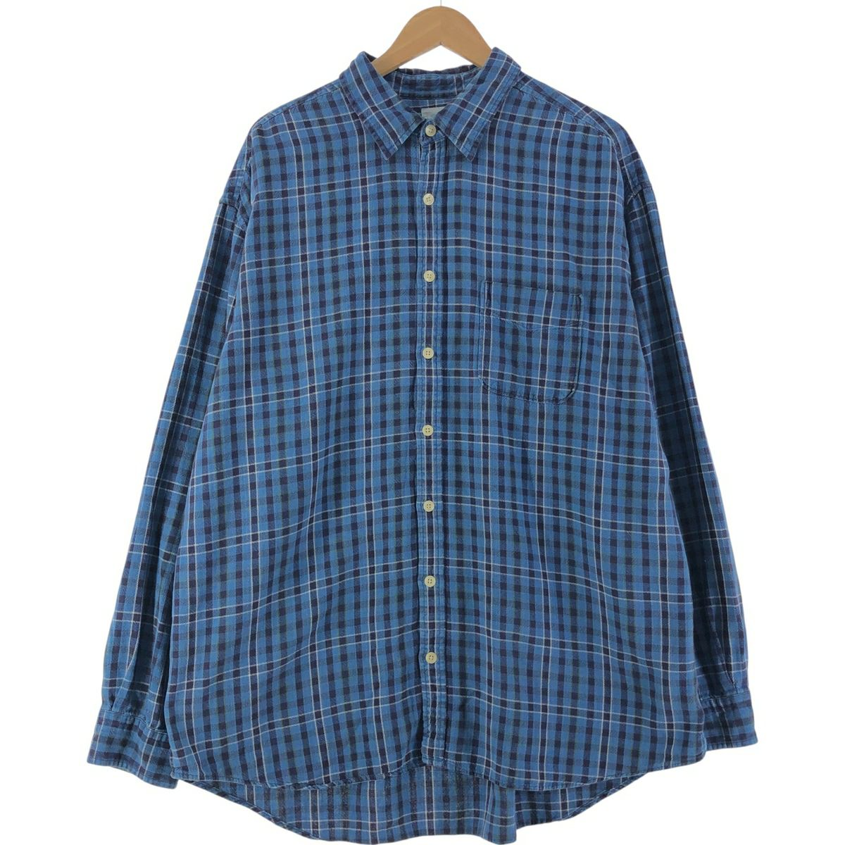 古着 90年代 ジェイクルー J.Crew 長袖 ライトネルチェックシャツ