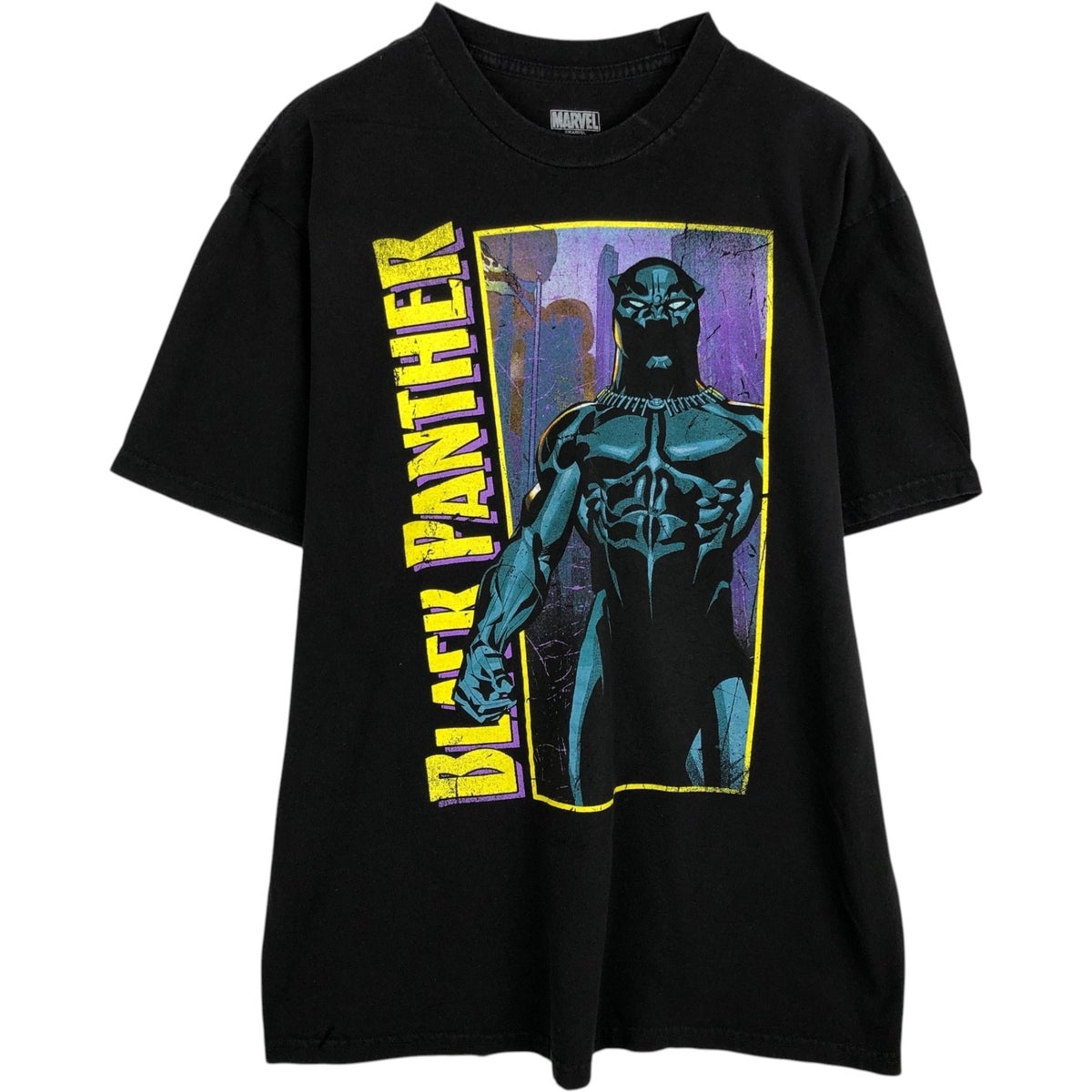 古着 BLACK PANTHER ブラックパンサー キャラクタープリントTシャツ