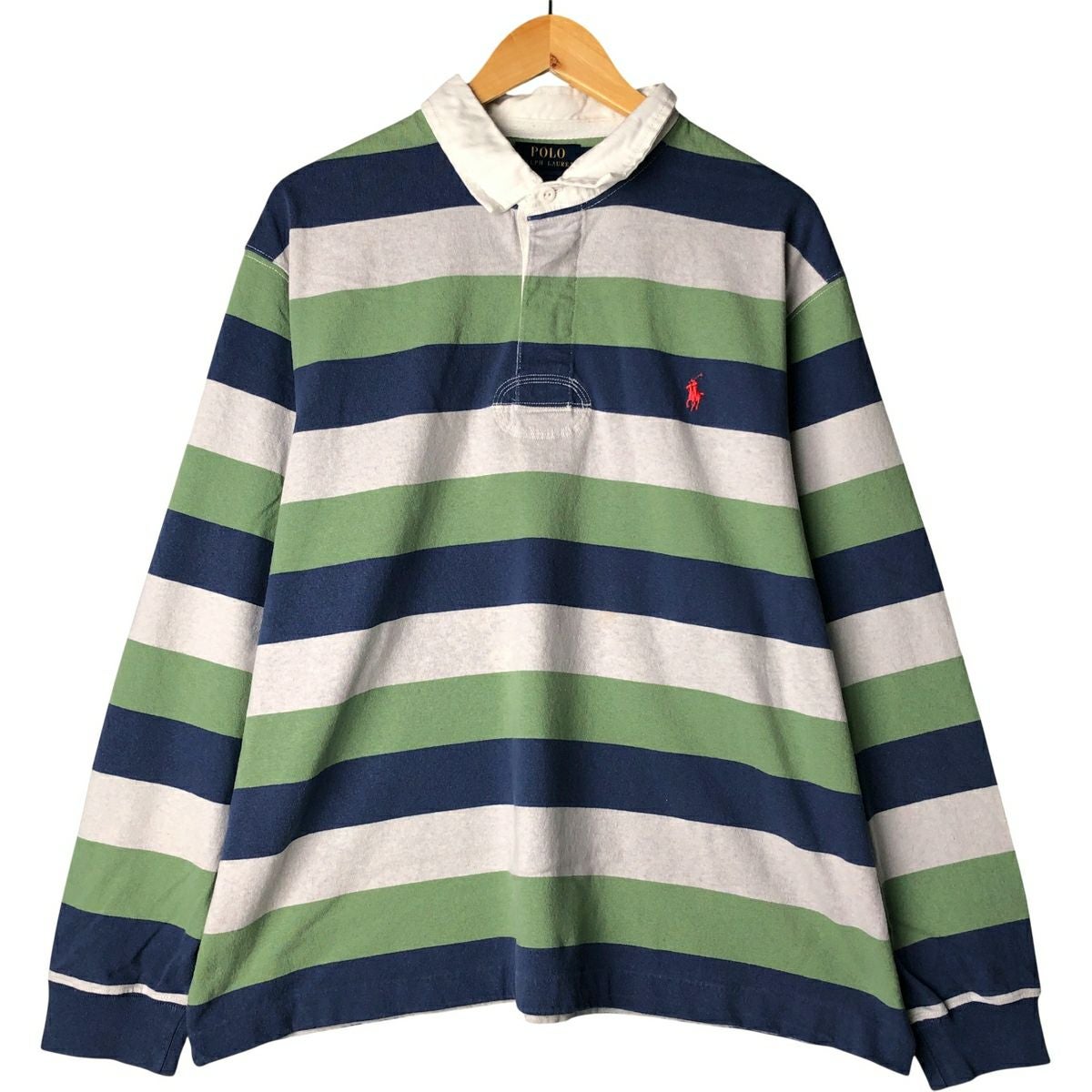 古着 ラルフローレン Ralph Lauren CUSTOM FIT ボーダー柄 長袖 ラガー