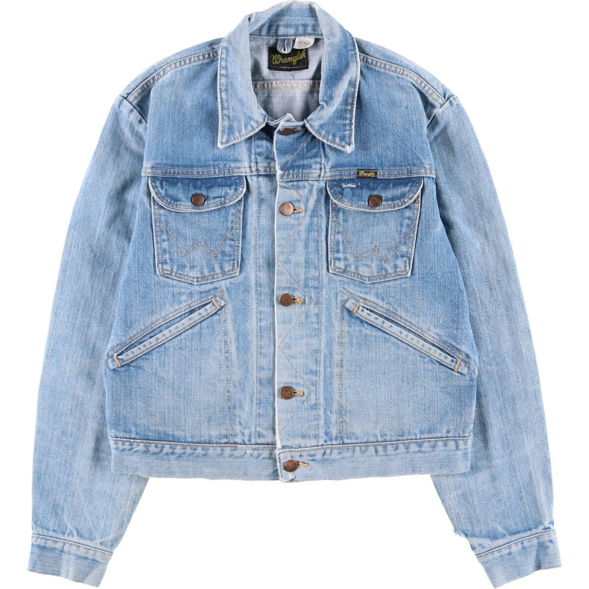 古着 80年代 ラングラー Wrangler フラッグ白タグ デニムベスト USA製