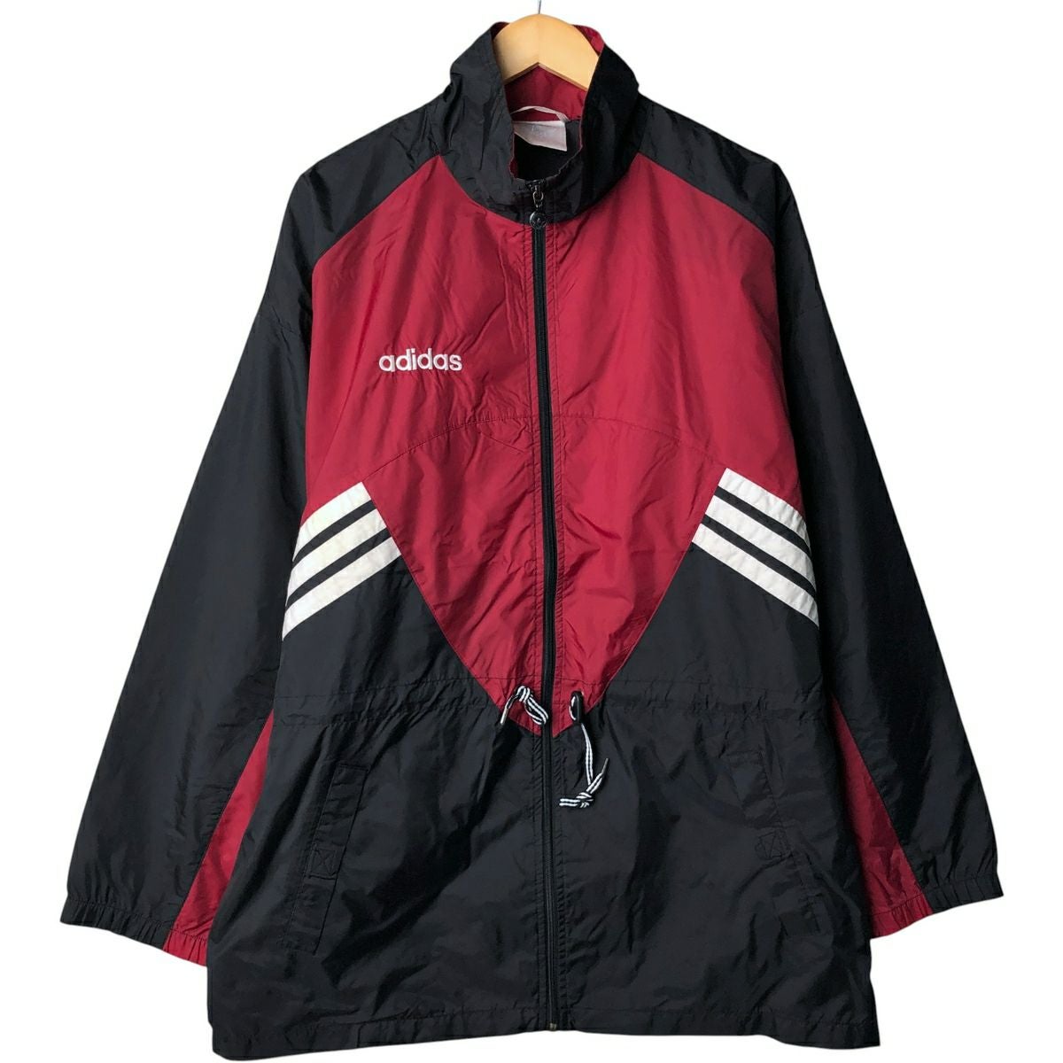 古着 80年代 アディダス adidas 襟付き ナイロンジャケット メンズL