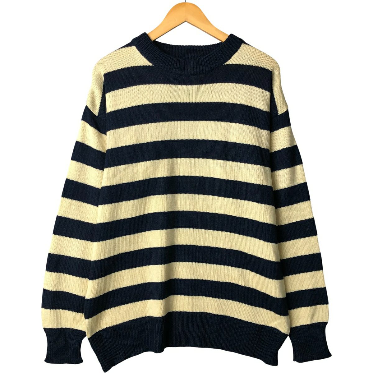 古着 90年代 ピューリタン PURITAN Vネック ボーダーTシャツ メンズXL