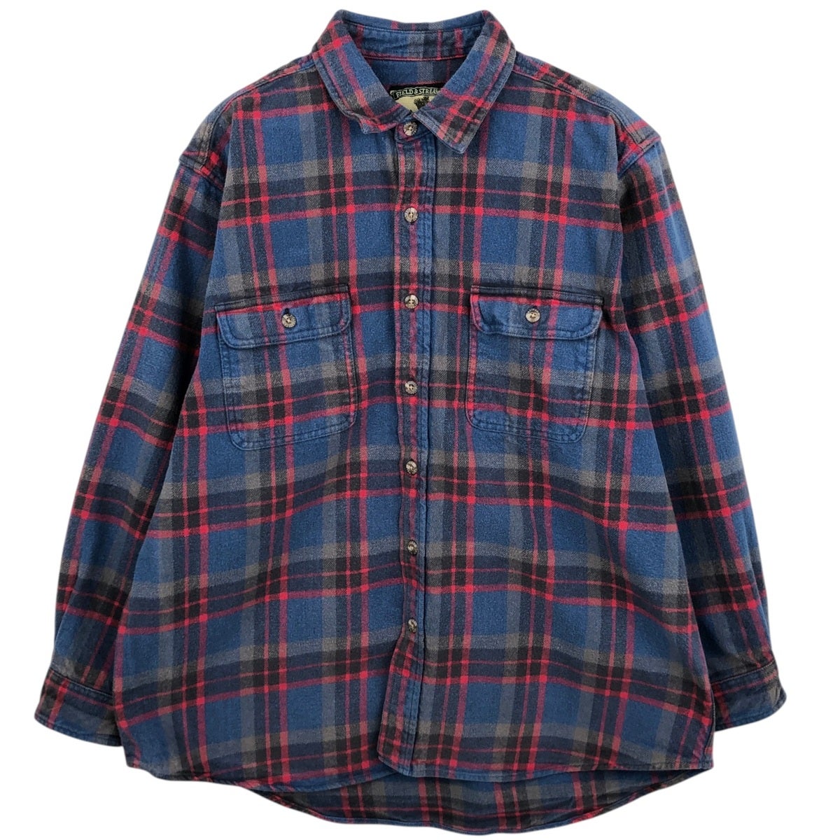 古着 フィールドアンドストリーム FIELD&STREAM オンブレチェック 長袖