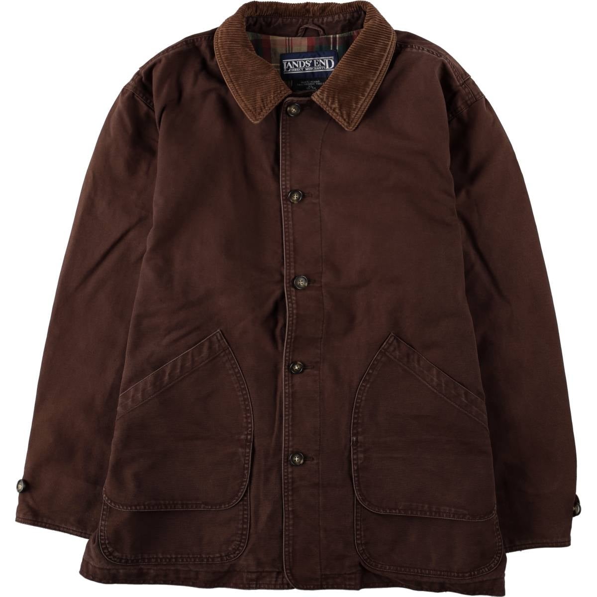 古着 90年代 ランズエンド LANDS END コーデュロイ襟 ハンティング