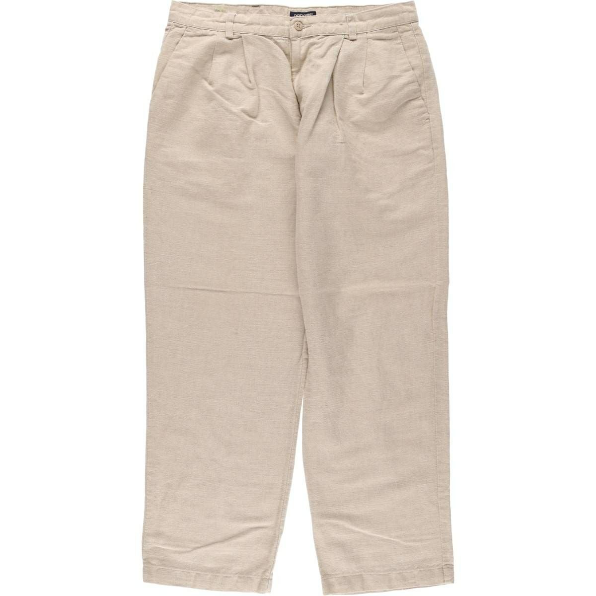 古着 00年代 ドッカーズ DOCKERS RECODE ツータック リネンパンツ