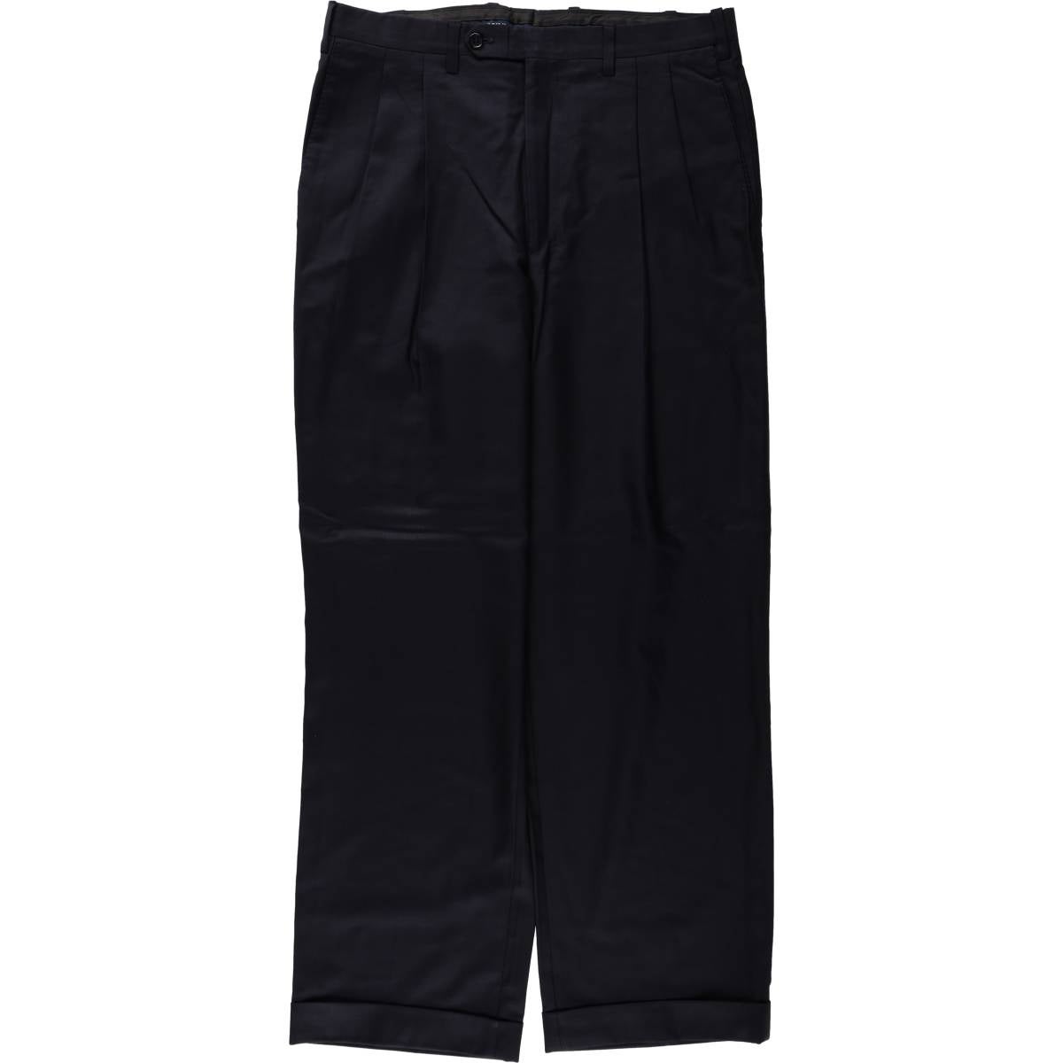 古着 バーバリー Burberrys ツータック ポリ×ウールパンツ スラックス