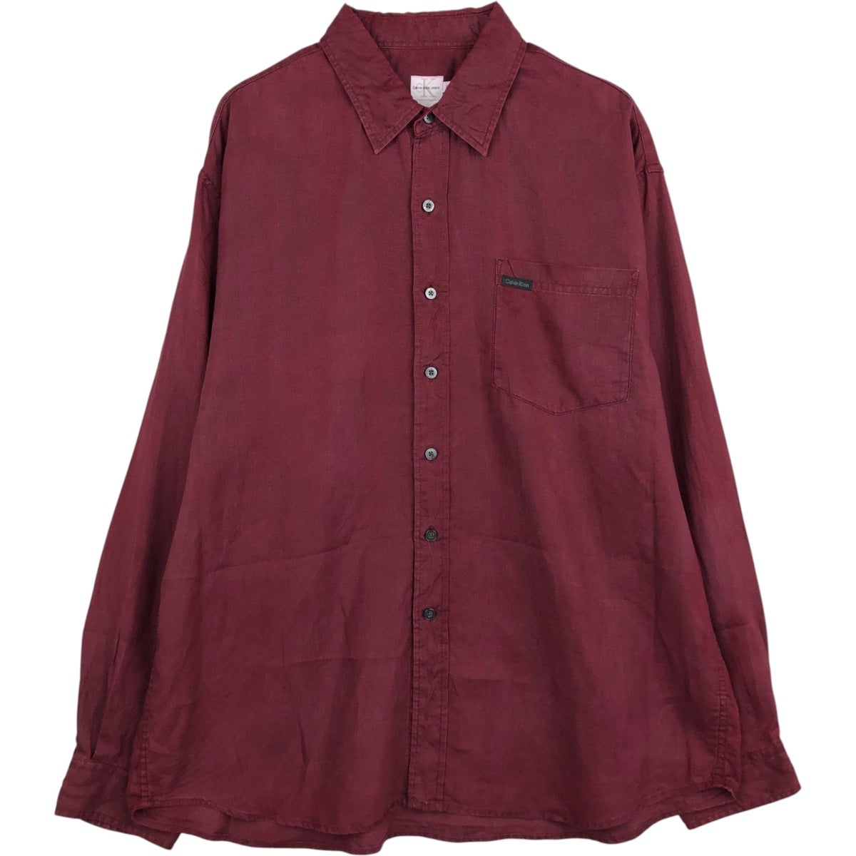 古着 90~00年代 カルバンクライン   JEANS 半袖 コットンシャツ ボックスシャツ メンズM相当 ヴィンテージ/eaa626422 Calvin Klein - 古着 90~00年代 カルバンクライン Calvin klein JEANS