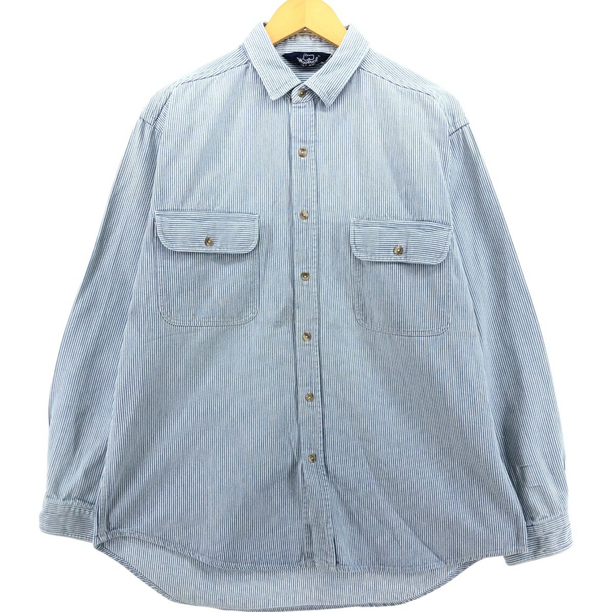 古着 70～80年代 メルトン MELTON チェック柄 ウールシャツ メンズL