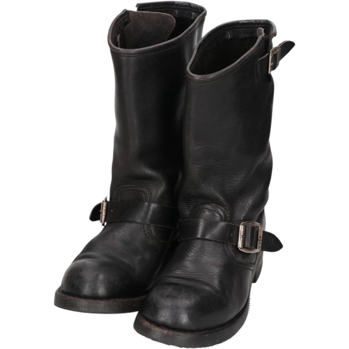 【美品】SENDRA モーターブーツ スチールトゥ アメカジ ブラック US8 古着 センドラ SENDRA エンジニアブーツ メンズ26.0cm相当 /saa016282