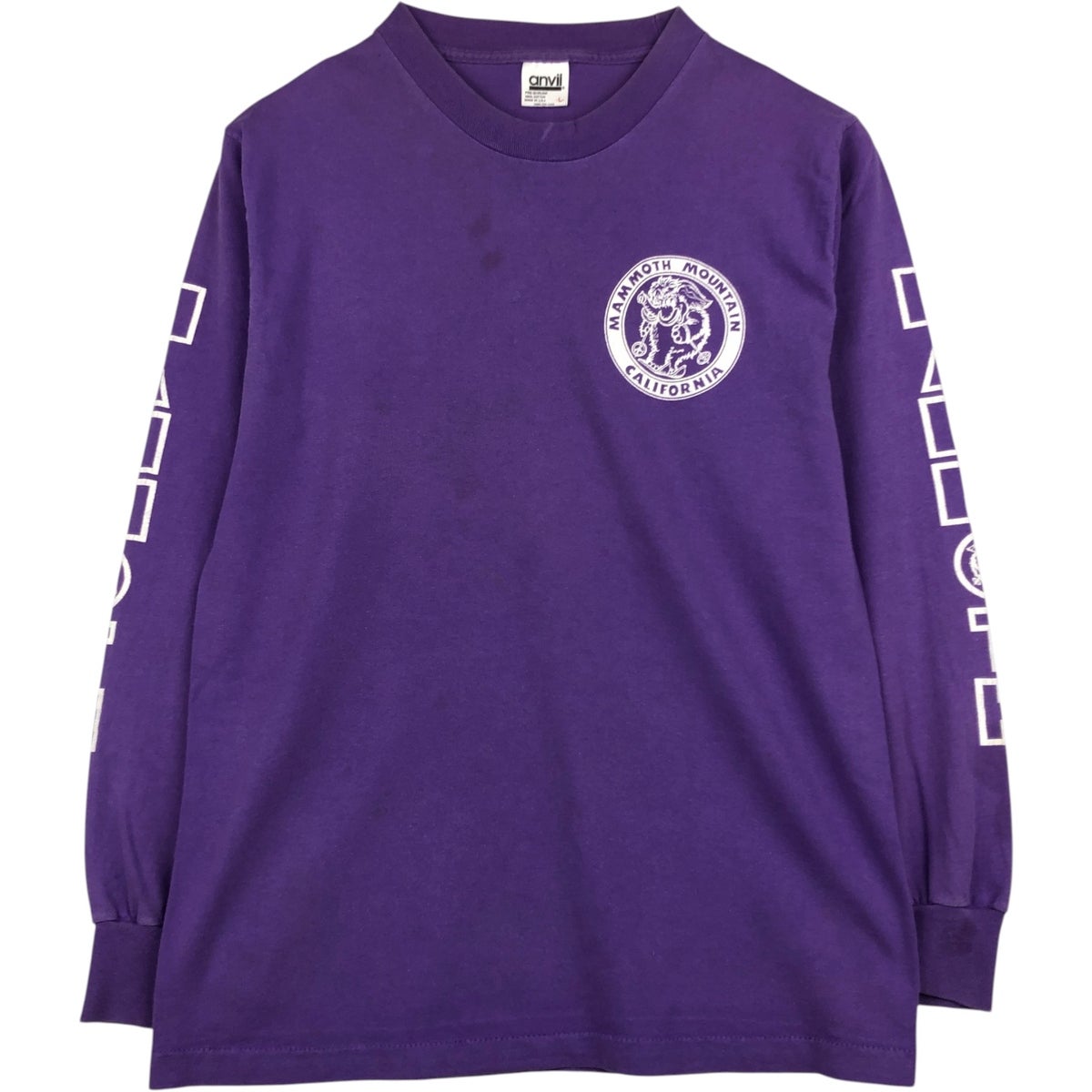 古着 90年代 アンビル Anvil ロングTシャツ ロンT USA製 メンズL相当