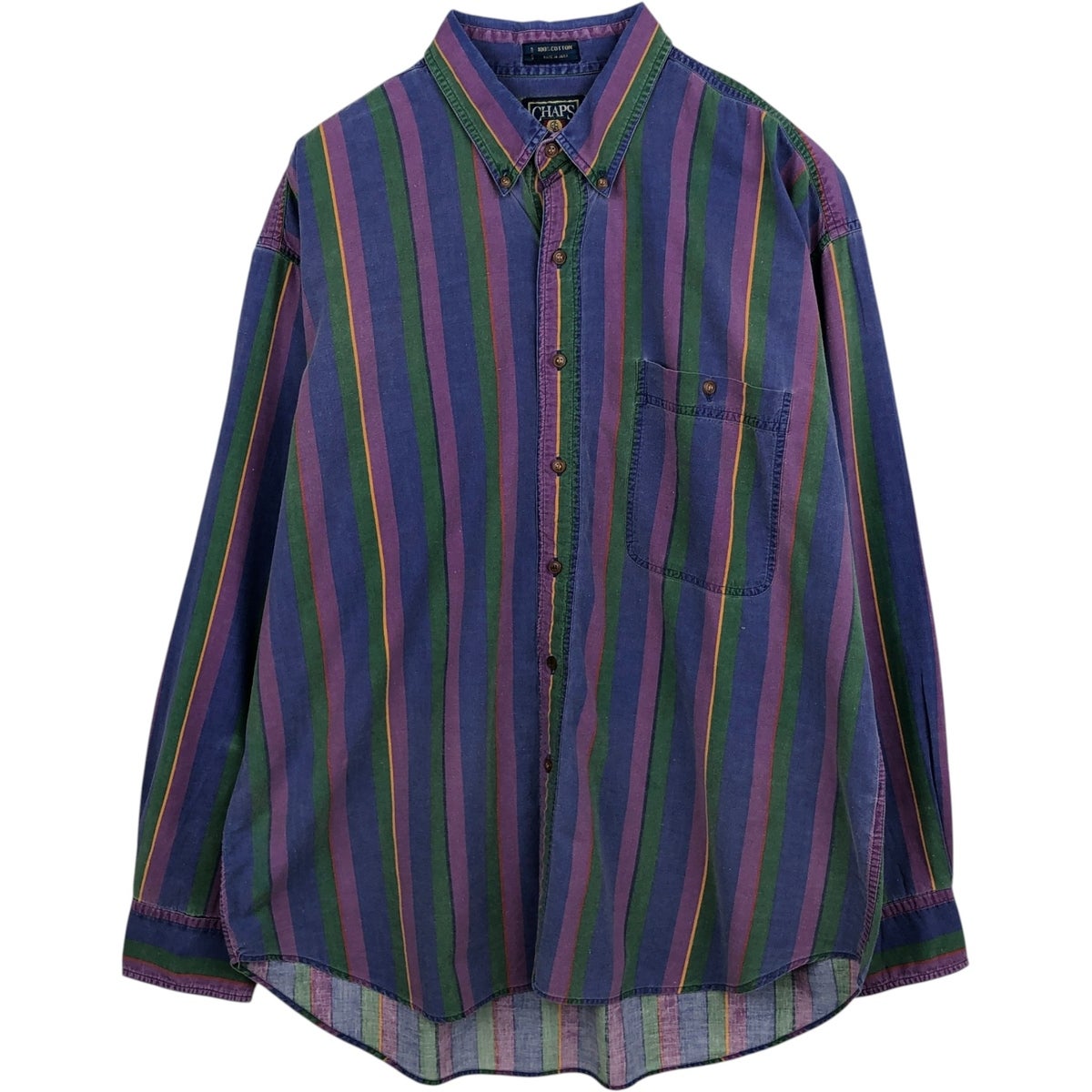 古着 ラルフローレン Ralph Lauren CHAPS チャップス マルチストライプ