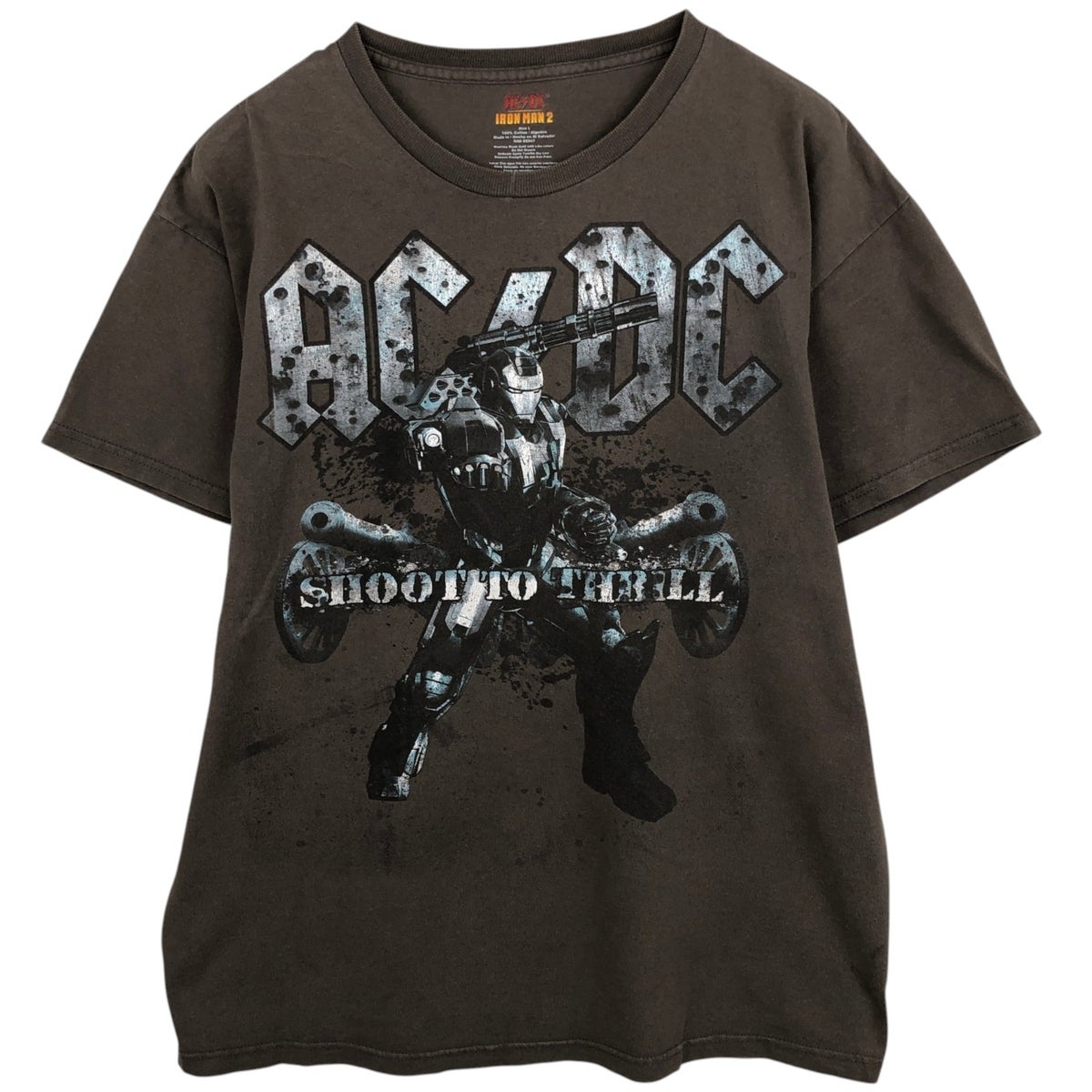 AC/DC アイアンマン2 Tシャツ　ムービーTシャツ　HOT ROCK M 古着 AC/DC エーシーディーシー MARVEL マーベル IRON MAN2 アイアン