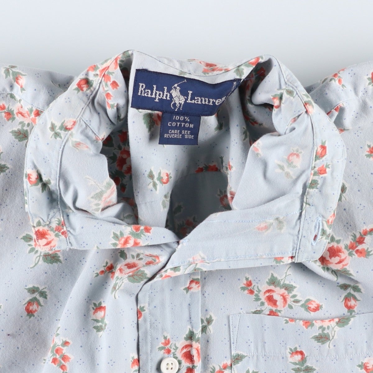 古着 ラルフローレン Ralph Lauren LAUREN ローレン 七分袖 花柄シャツ レディースL相当 /eaa580265 古着 ラルフローレン Ralph Lauren LAUREN ローレン 七分袖 花柄シャツ