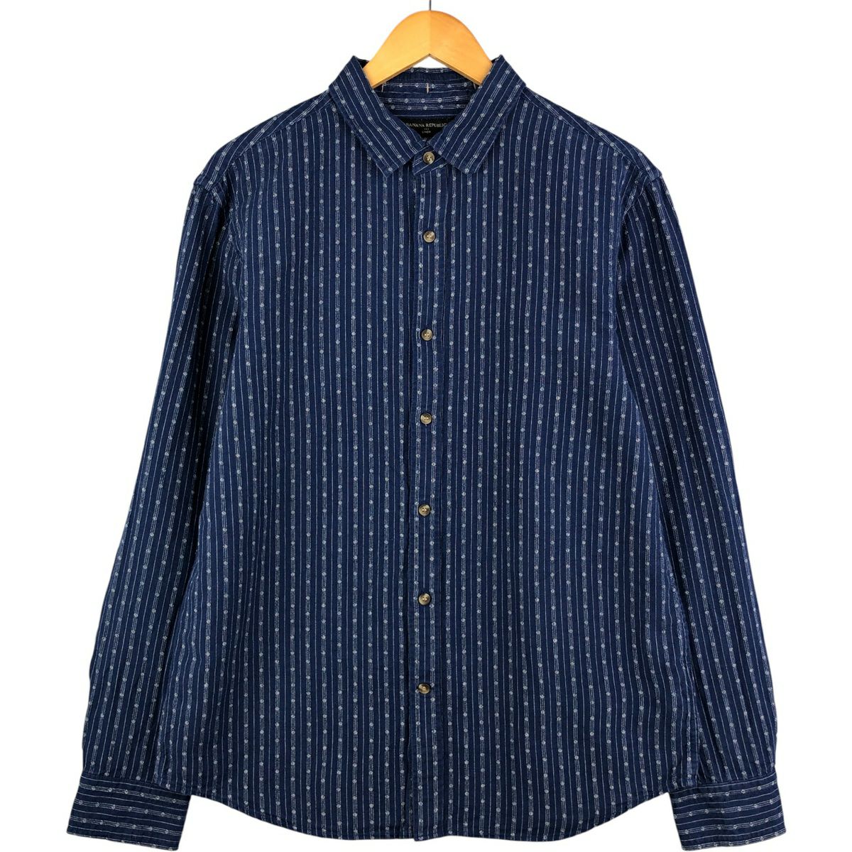 古着 バナナリパブリック BANANA REPUBLIC UNTUCKED FIT ストライプ柄