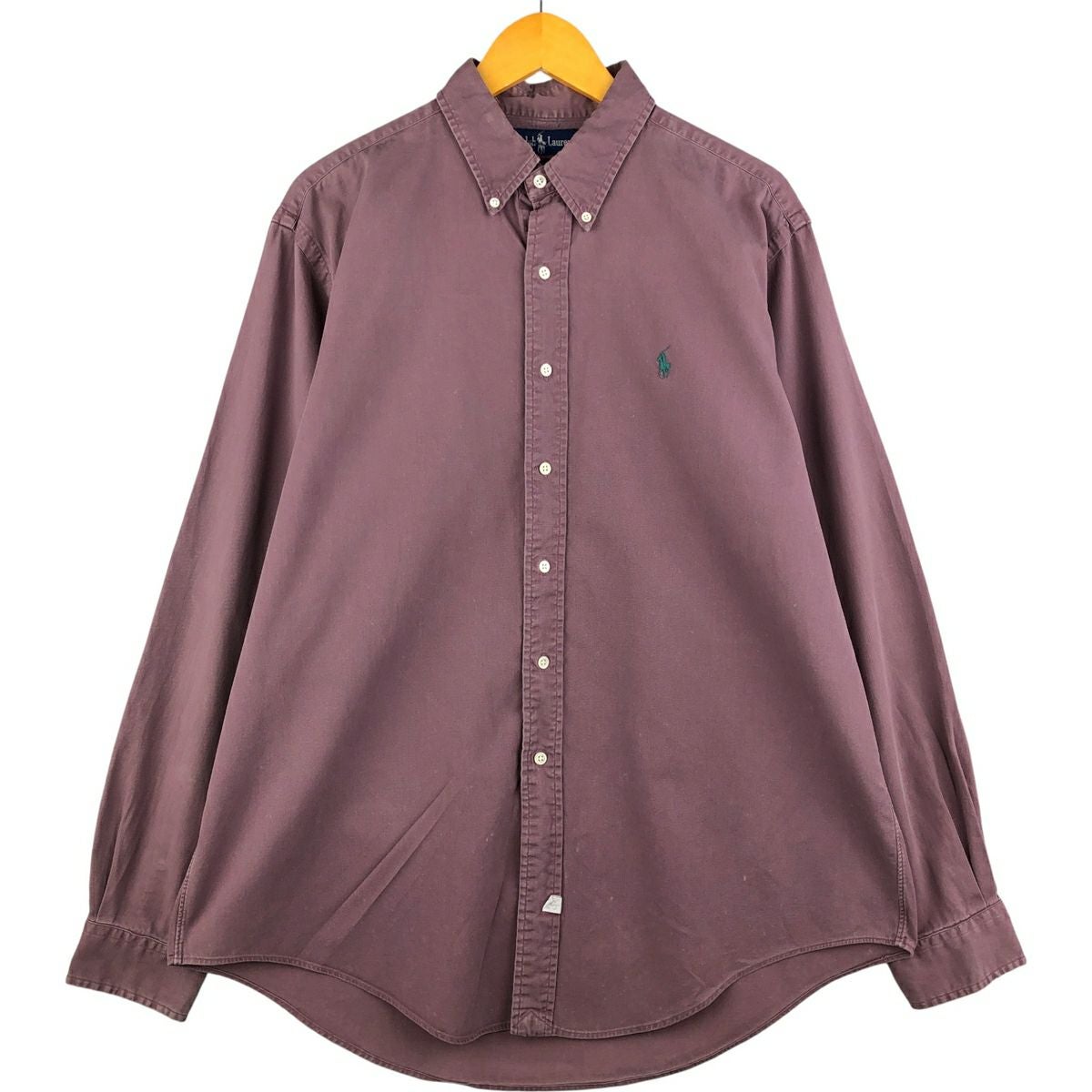 古着 ラルフローレン Ralph Lauren 総柄 長袖 ボタンダウンシャツ
