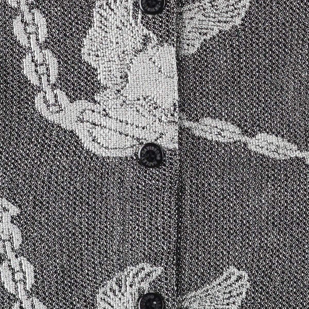 古着 ハーレーダビッドソン Harley-Davidson 総柄 鷲柄 イーグル柄 オープンカラー 長袖 シースルーシャツ レディースL相当/eaa619648 古着 ハーレーダビッドソン Harley-Davidson 総柄 鷲柄 イーグル柄